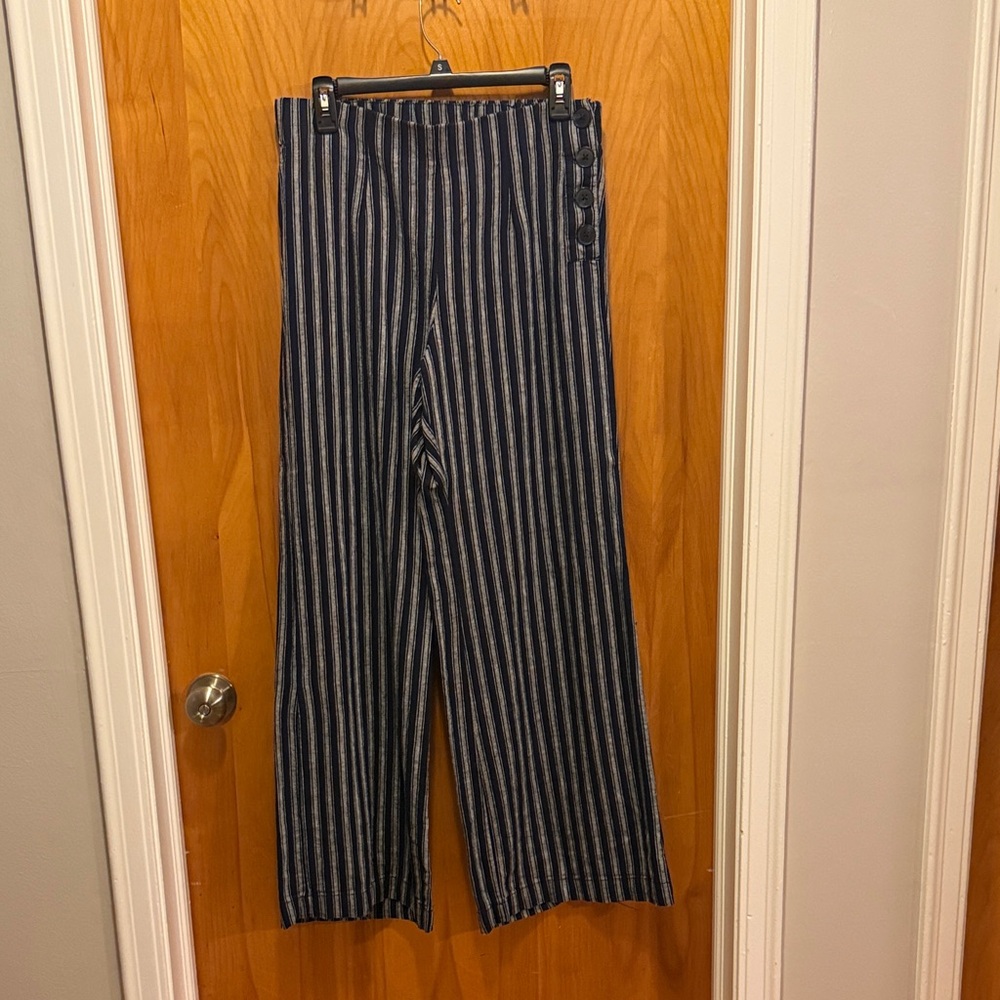 Striped Men's Pants - Black and Gray